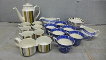 Two part tea service, Midwinter & Willow pattern **PLEASE NOTE THIS LOT IS NOT ELIGIBLE FOR