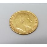 An Edward VII 1909 half sovereign