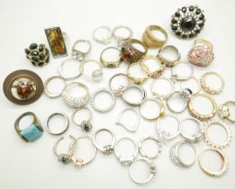 Forty-six costume rings