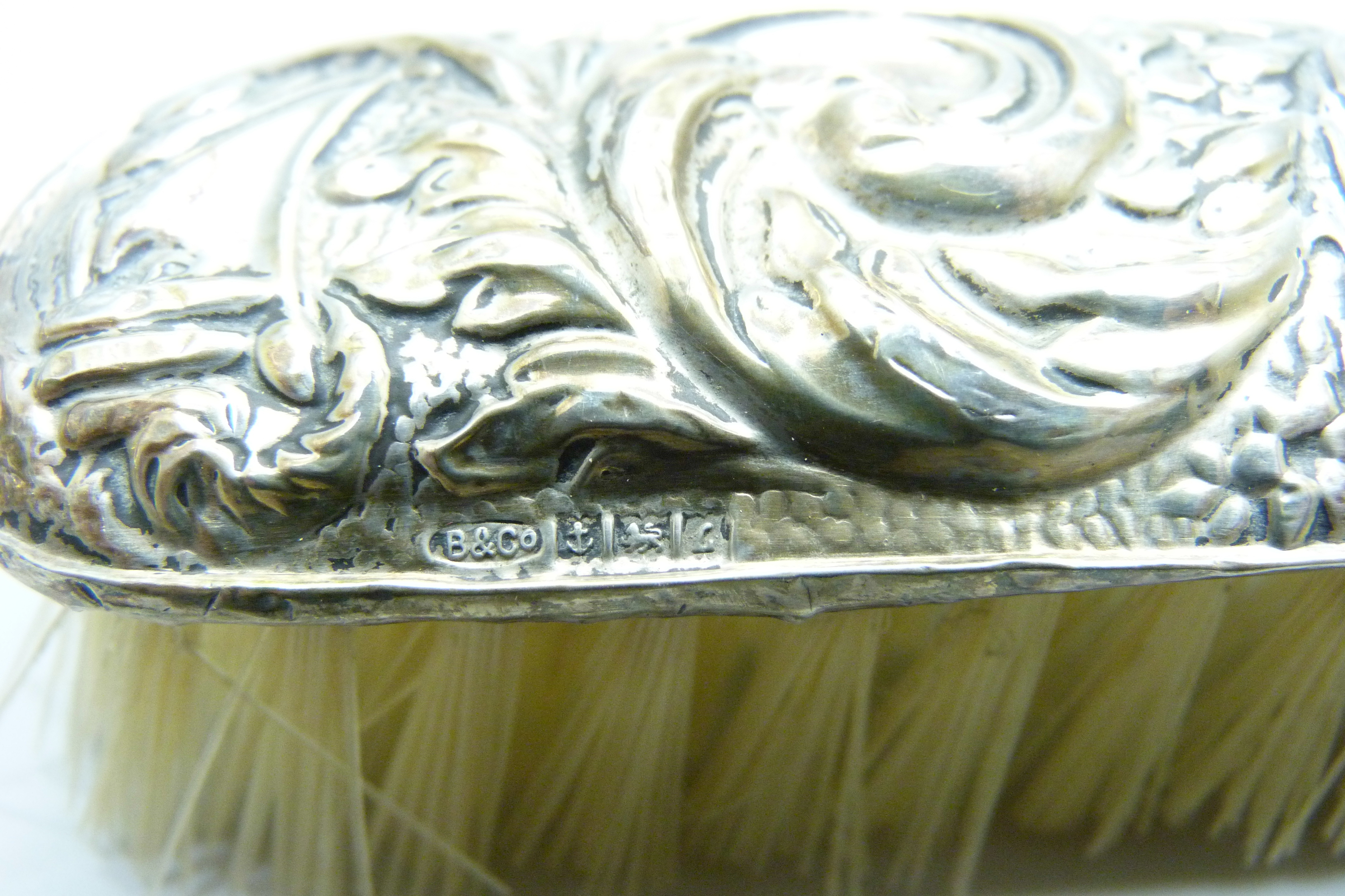 Four silver backed brushes - Image 2 of 6