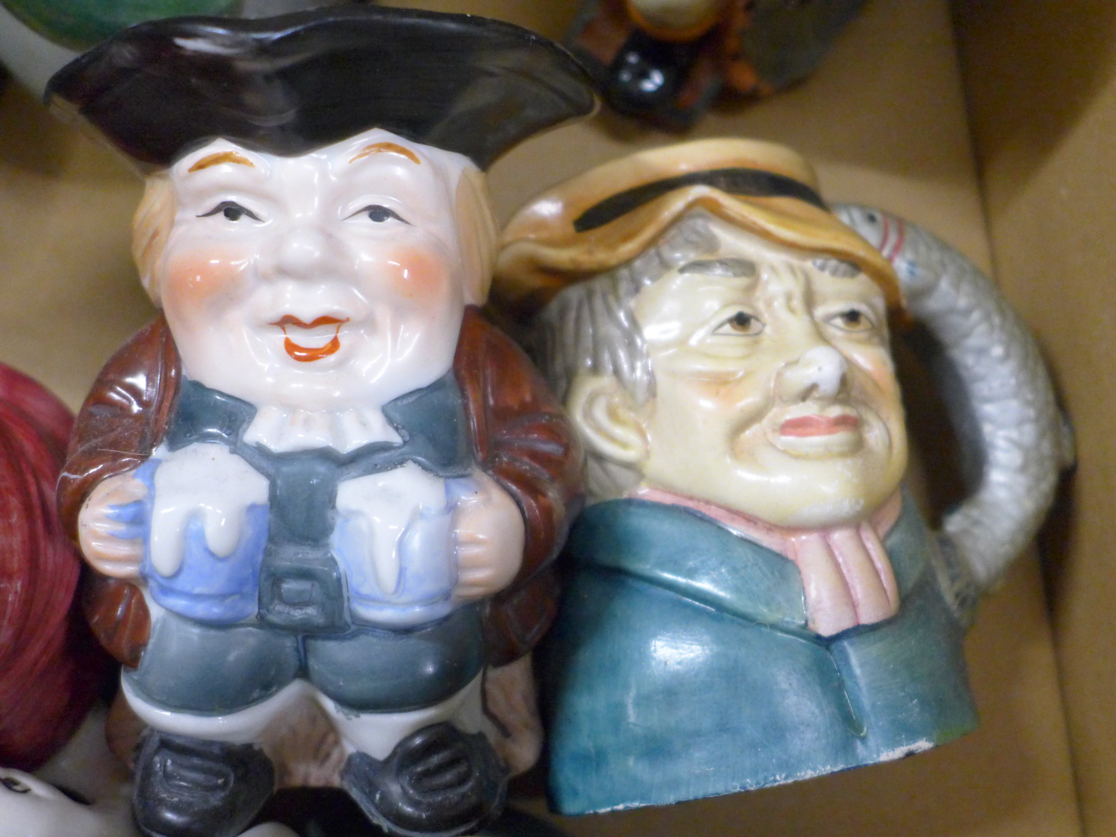 A collection of Toby jugs, one Royal Doulton Toby jug, Edinburgh crystal tankard, boxed, three - Image 3 of 3