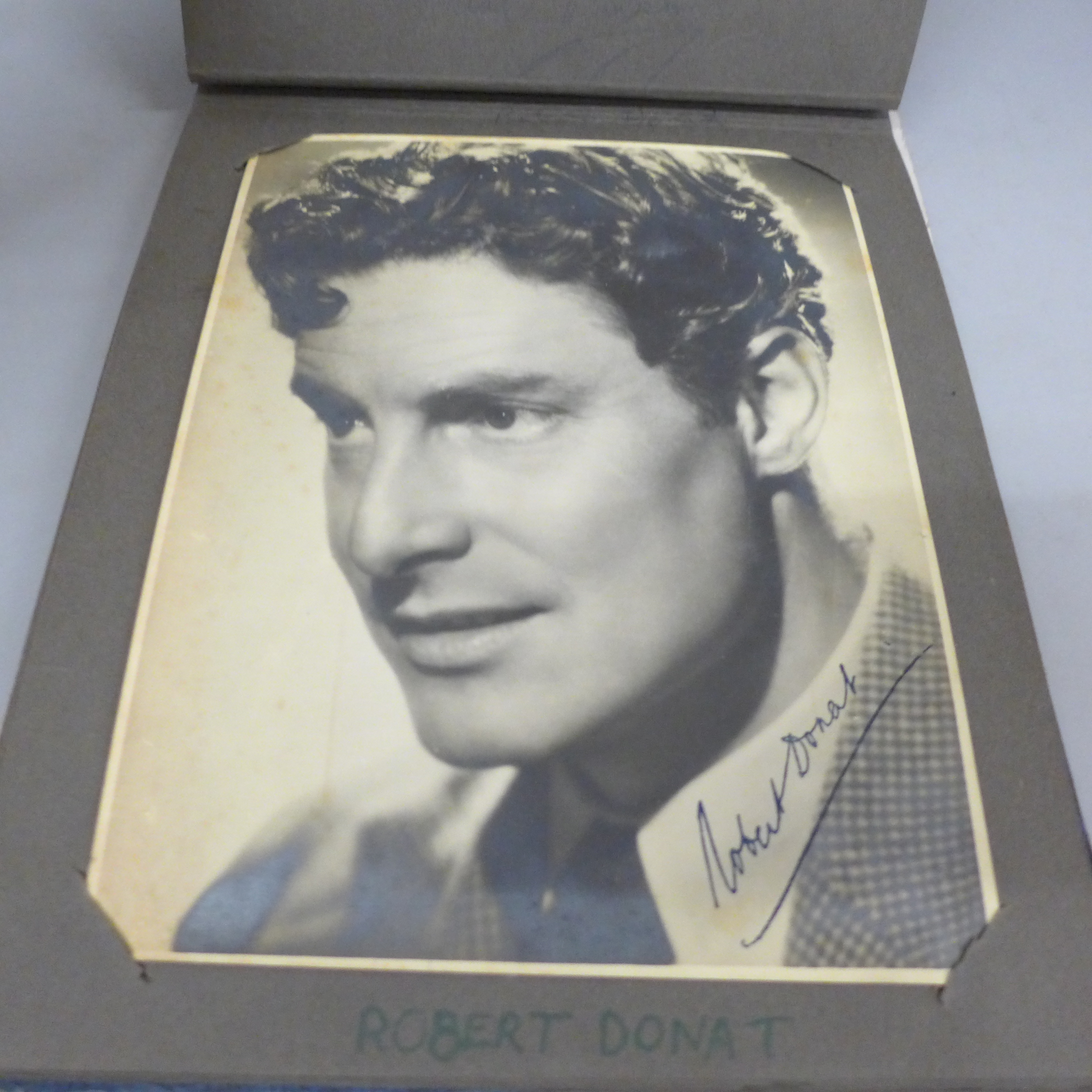 An album of signed celebrity publicity photographs, over 20 signed and facsimile autographs - Image 5 of 9