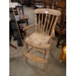 An elm and beech child's high chair