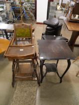 A Victorian Metamorphic child's high chair