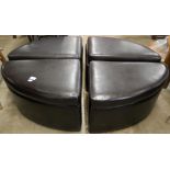 A leather modular footstool