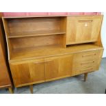 A teak highboard