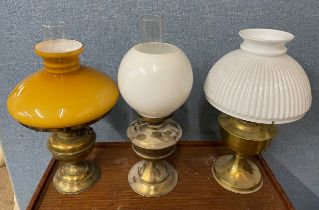 Three oil lamps