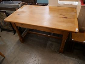 A pine farmhouse table
