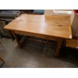 A pine farmhouse table