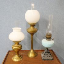 Three oil lamps