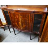 An Edwardian marquetry mahogany cabinet