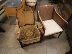 Two Art Deco fireside chairs