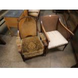 Two Art Deco fireside chairs