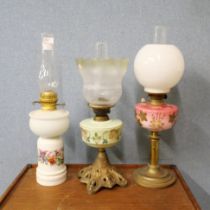 Three oil lamps