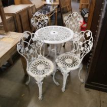 An alloy patio set