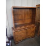 An Art Deco walnut wall cabinet