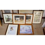A mixed lot of nine prints and pictures