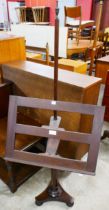 A Victorian mahogany music stand