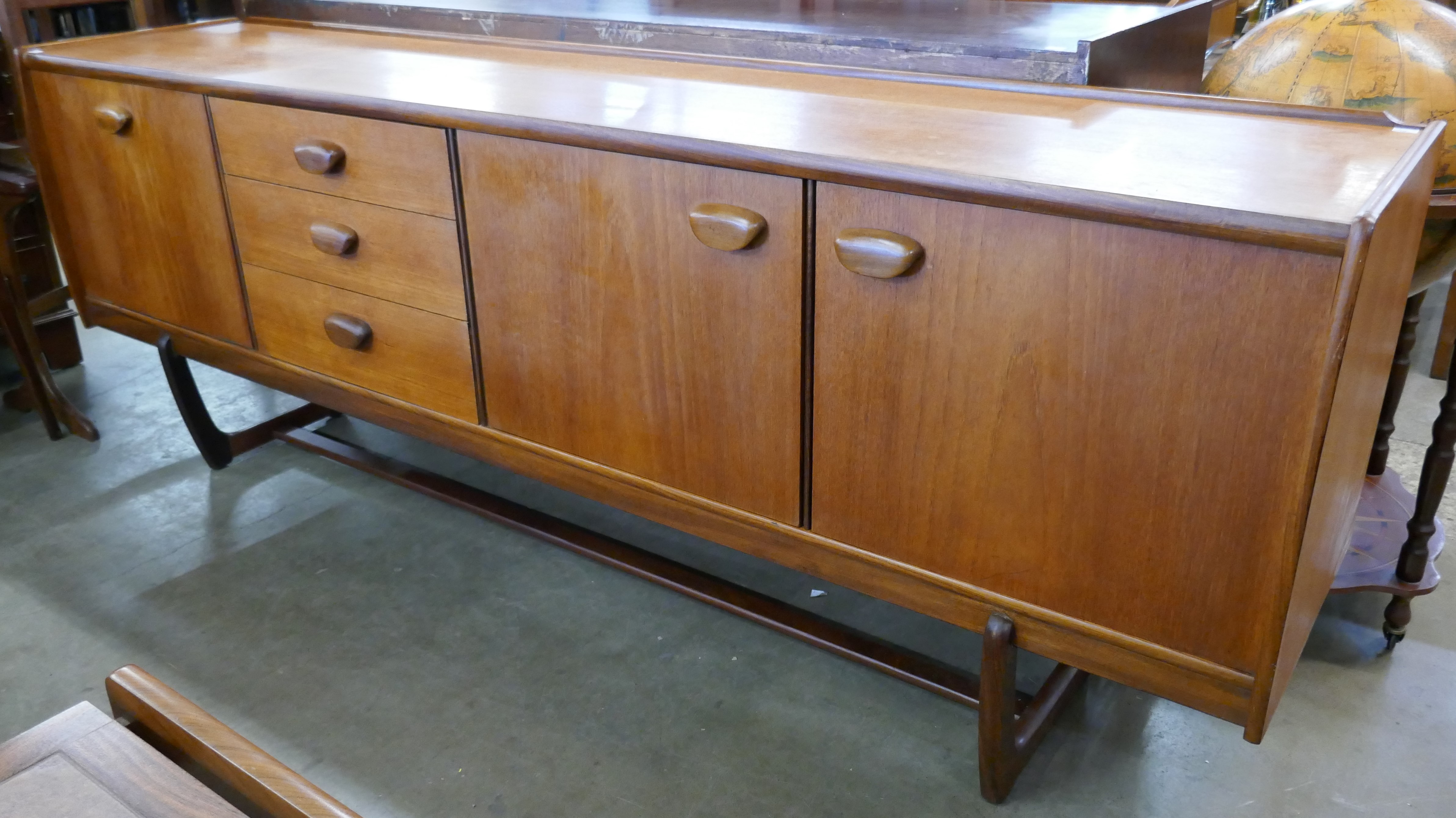 A teak sideboard