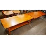 Two teak rectangular coffee tables