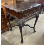 An Edward VII mahogany envelope card table