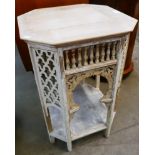 A painted Moorish style octagonal occasional table