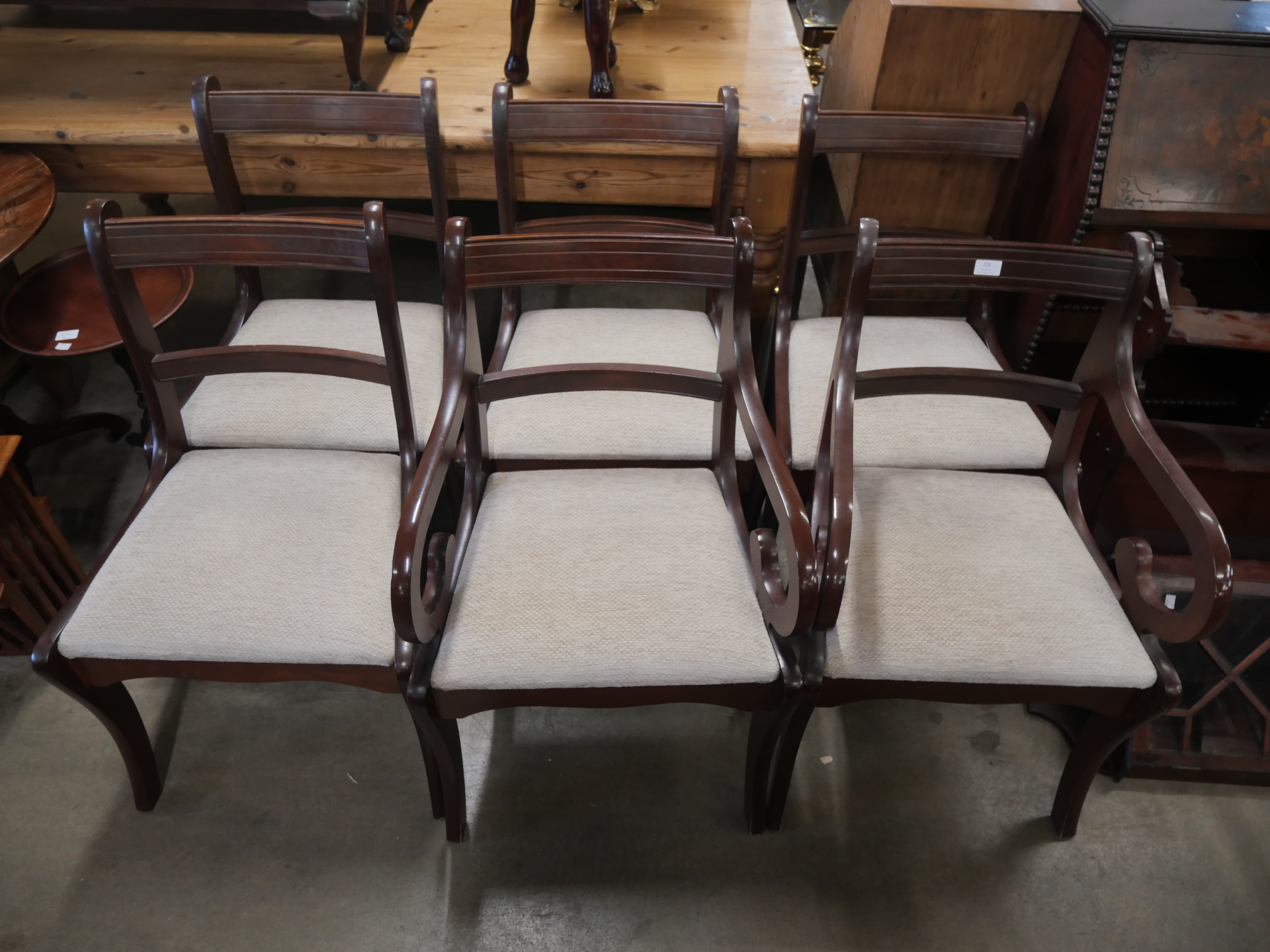 A set of six Regency style mahogany dining chairs - Image 2 of 2
