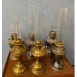 Six oil lamps