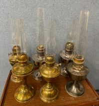 Six oil lamps