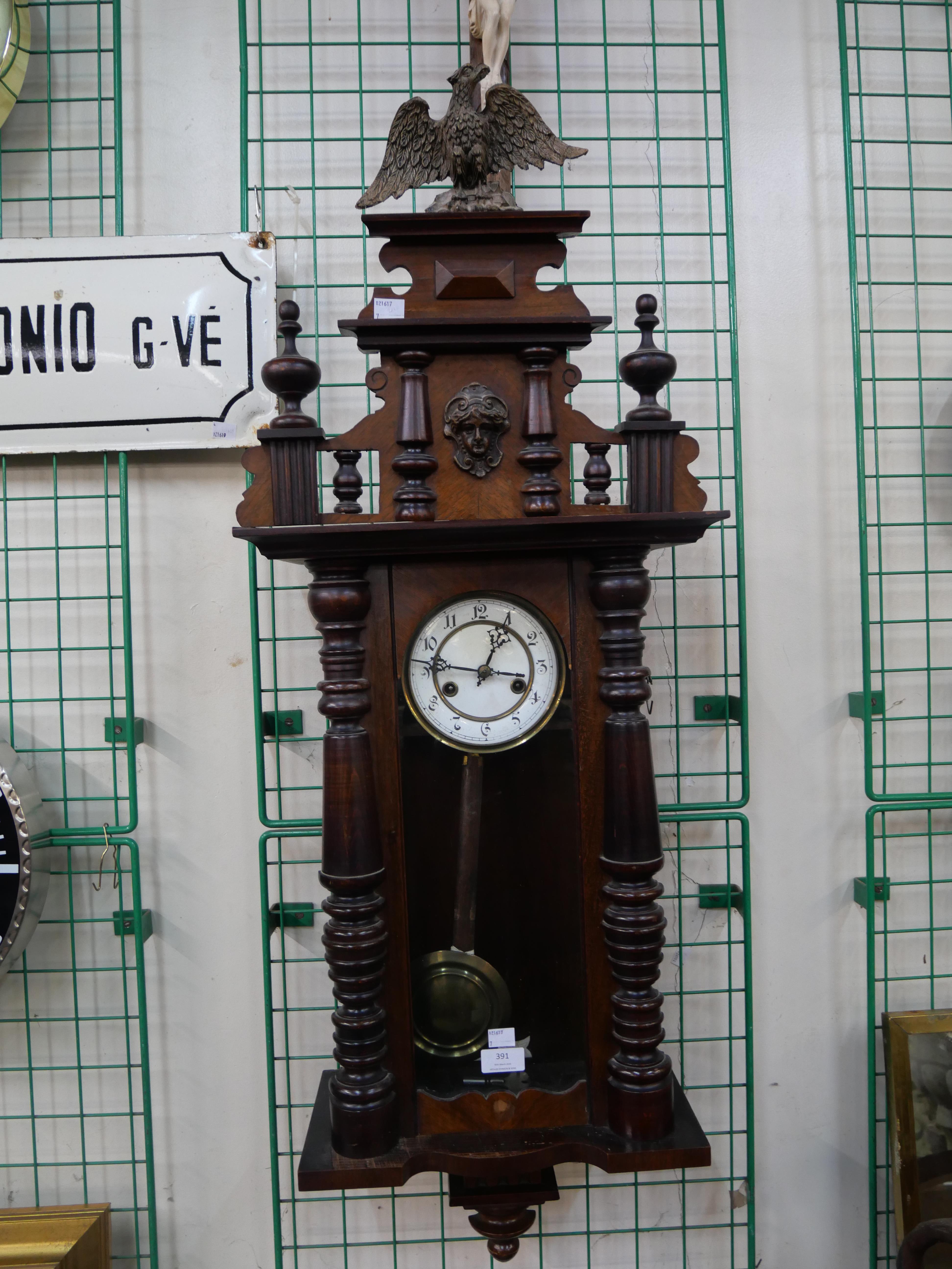 A French Empire style wall clock