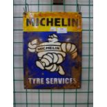 An enamelled metal Michelin advertising sign