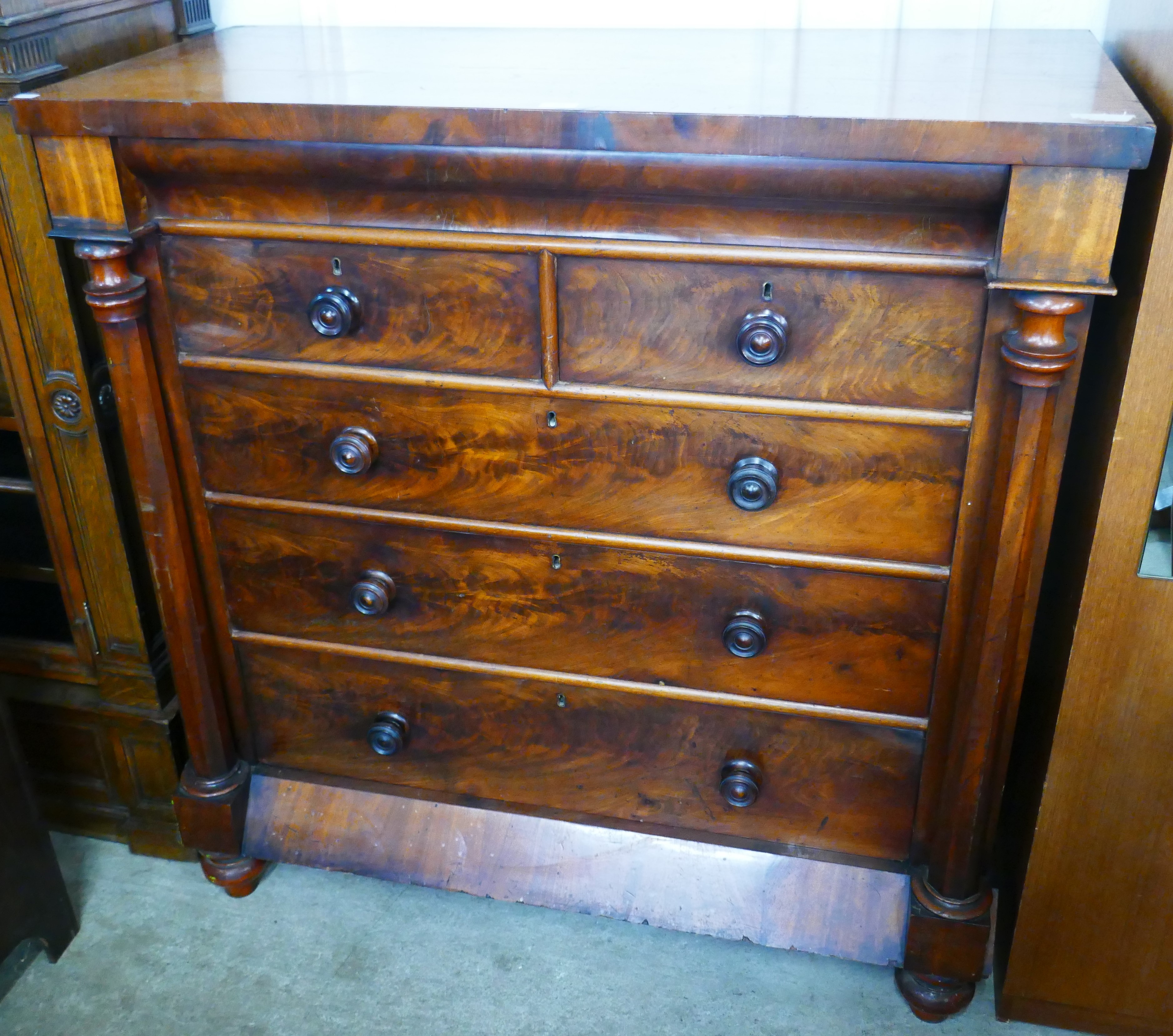 A Victorian mahogany chest of drawers