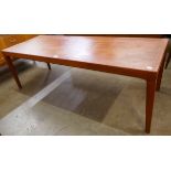 A Danish teak rectangular coffee table