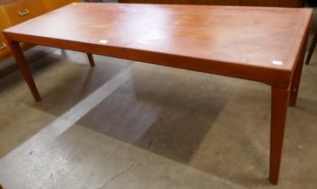 A Danish teak rectangular coffee table