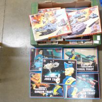 Twelve jigsaw puzzles, Thunderbirds x 6 and Captain Scarlet x 6