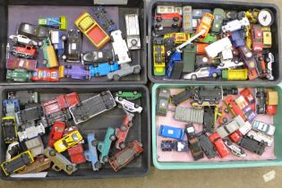 A collection of Corgi, Matchbox, Lone Star and other die-cast model vehicles, playworn