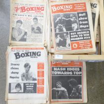 A collection of 1970s boxing newspapers