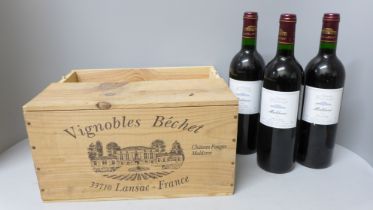 Six bottles of Vignobles Béchet 1997 Maldoror in wooden box