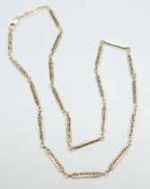 A 9ct gold necklace, 7.2g, 45cm