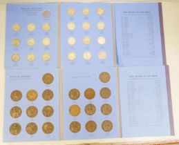 A full set of English and Scottish shillings 1937-1951 (30 coins), 1901 to 1929 copper penny run