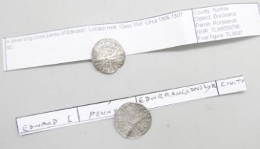 Two Edward I silver pennies