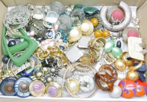 Over 50 pairs of costume earrings
