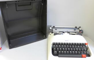 An Olivetti Lettera 12 portable typewriter