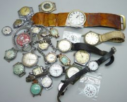 Assorted lady's and gentleman's mechanical wristwatches including a boy's/gentleman's Snoopy watch