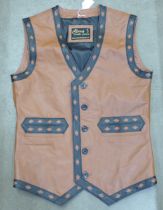 A Clara Leather Jackets leather waistcoat as featured in the 1979 cult gang movie The Warriors