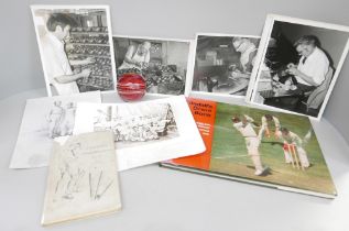 Cricket interest; Frindall's Score Book, England v West Indies 1976, signed by author, black and
