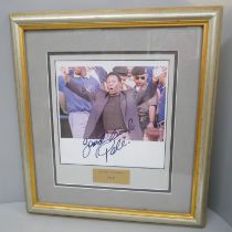 A framed presentation autograph of Pele with certificate of authenticity numbered 993161 from Walt