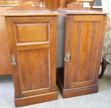 Two Victorian mahogany bedside cabinets