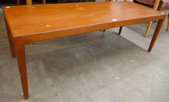 A Danish teak rectangular coffee table