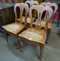 A set of four Victorian mahogany chairs